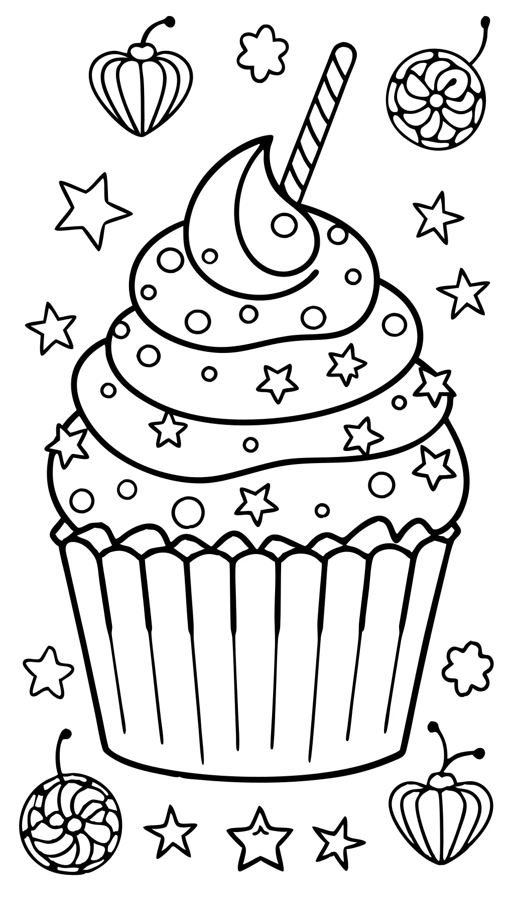 cupcake coloring pages free